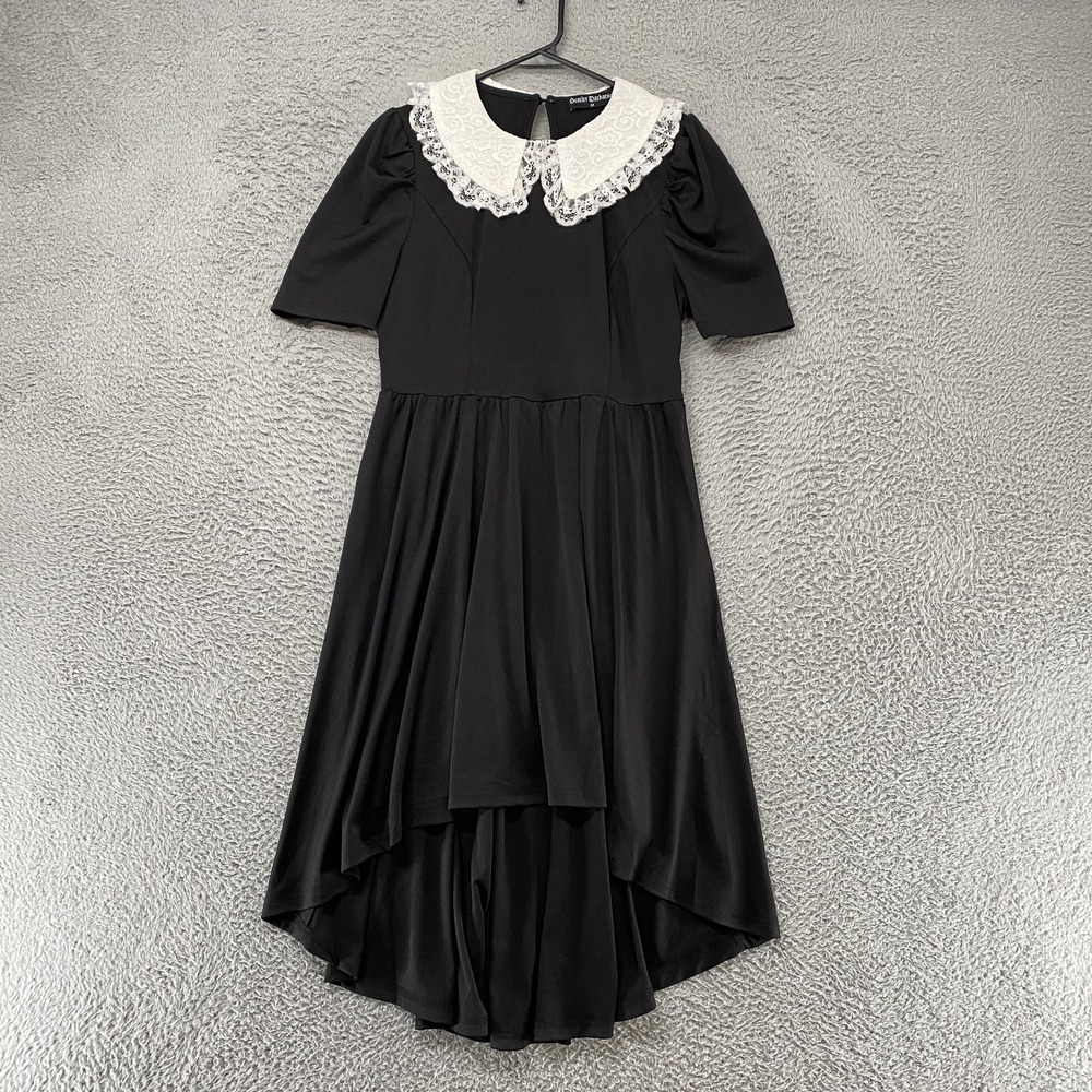 Scarlet Darkness Dress Womens M Lace Collar Cross Lolita Gothic Puff Sleeve Goth